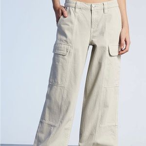 PAC SUN Eco Gray Low Rise Puddle Cargo Pants - Size Small